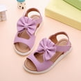 thumbnail image 4 of IROINNID Little N Big Girls Summer Sandals Girls Cute Bow Non-slip PU Princess Shoes, Size 18M-9Y, 4 of 9