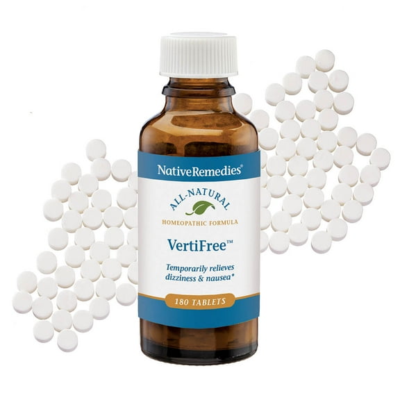 Native Remedies VertiFree Tablets - Natural Inner Ear Balance & Disorientation Relief - Support for Dizziness, Nausea & Equilibrium - Safe Homeopathic Formula for All Ages - 180 Fast-Acting Dissolvab