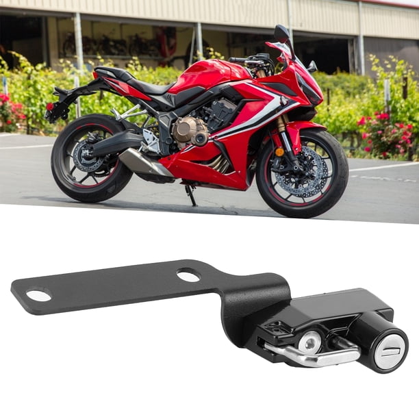 Yctze Cerradura para Casco de Motocicleta Cerradura de Seguridad Antirrobo para Casco de aleación de Aluminio con 2 Llaves para CB125R / CB250R / CBR650R / CB650R negro ANGGREK Otros