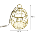 thumbnail image 2 of Outdoor Birdcage Bird Feeder, Rust Proof Metal Hanging Feeder for Garden, Decorative Cage with Secure Door for Courtyards, 2 of 6