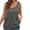 Dark Gray, variant on Women's Waffle Knit Tank Tops Casual Loose Scoop Neck Button Plus Size Sleeveless Shirts Solid Color Blouses (XL, Khaki)