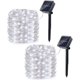thumbnail image 1 of 2 Piezas de Guirnaldas de Luces Solares para Exteriores, Cada una de 10 m, 100 LED, Impermeables, 8 Modos, Guirnaldas de Luces solares, Adecuadas para jardín, Patio, Patio, Navidad, 1 of 5