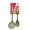Green, variant on 2PC Beechwood and Silicone Utensil Set, Large Skimmer, Large Spoon, Heat-Resistance Kitchen Utensils with Beechwood Handle