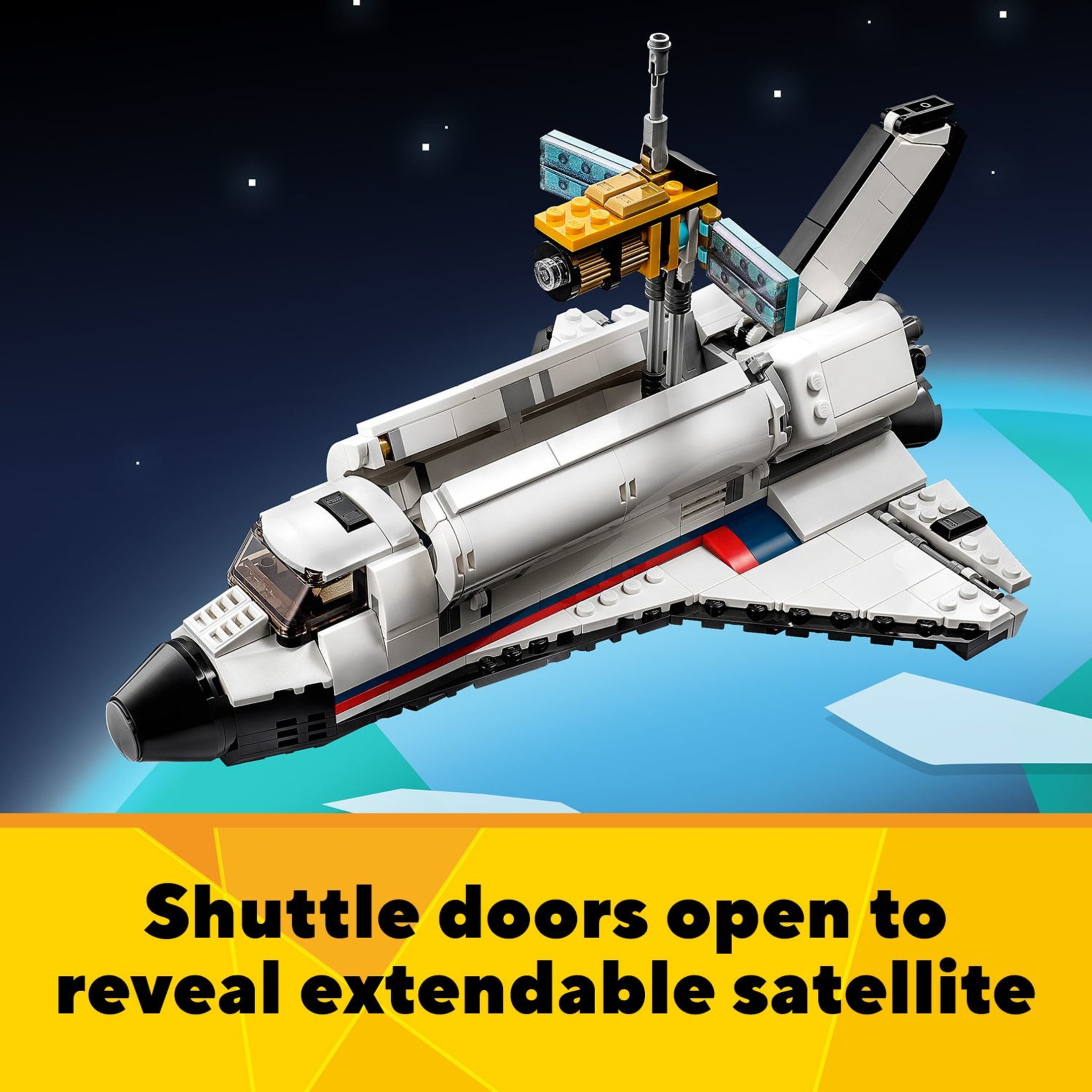 LEGO Creator 3in1 Space Shuttle Adventure Building Kit - Cool Toys for Kids Who Love Space & Rockets - 31117