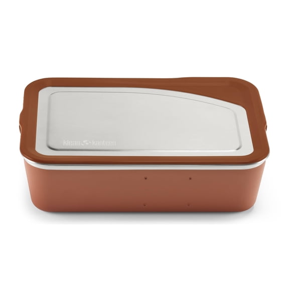 Klean Kanteen Rise Food Box - Big Meal - Reusable, Durable Food Container for Lunch & Meal Prep - 18/8 Stainless Steel - Microwave, Oven & Dishwasher Safe - Autumn Glaze, 55 oz