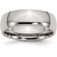 thumbnail image 2 of Chisel Titanium Polished 7.2mm Half Round Band - Ring Size 8.0, 2 of 8
