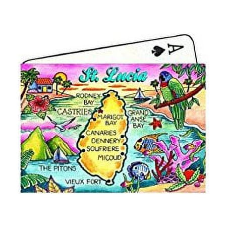 St. Lucia Map Collectible Souvenir Playing Cards price history on PriceWatchPro