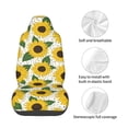 thumbnail image 4 of Wukai Sunflowers Full Set Car Seat Covers with Soft Padding Universal Auto Front Seats Protector and Cushion Mat, 4 of 5