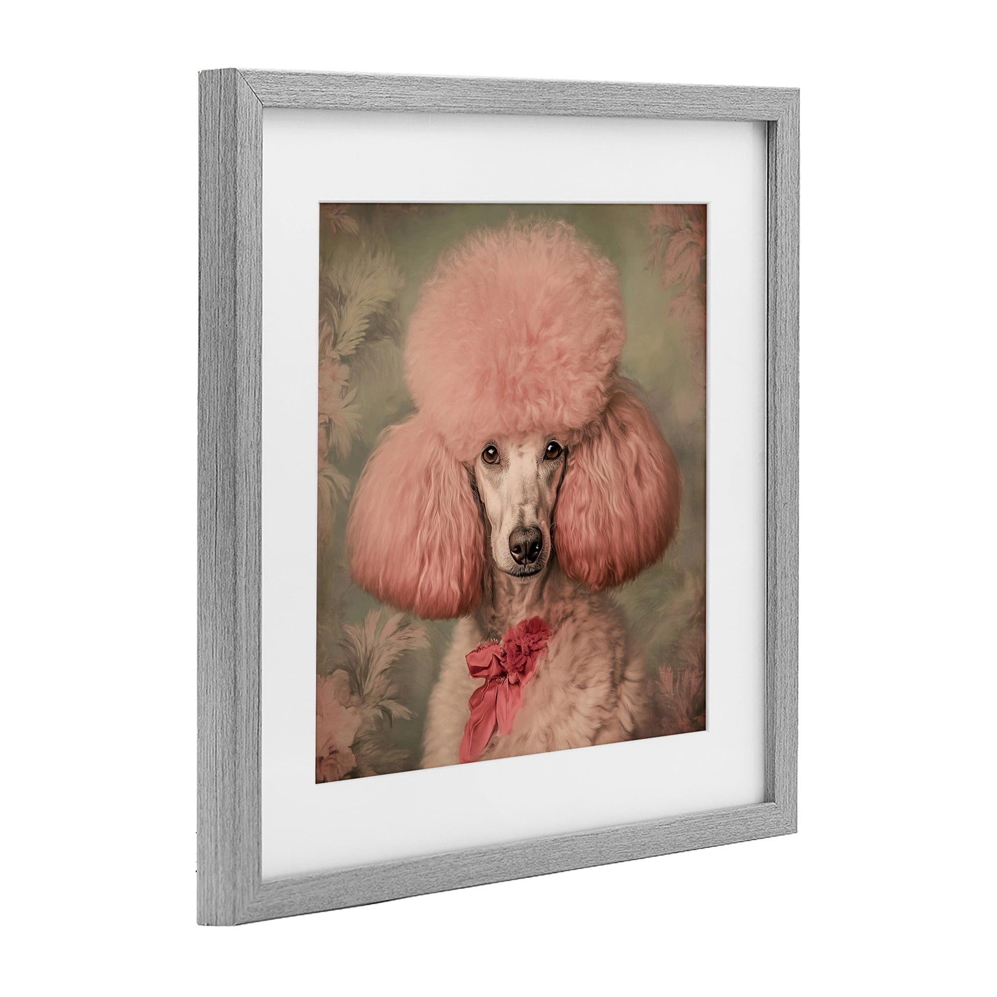 Stupell Industries Miss Baroness Blush Gray Framed Print Under Glass, design by Tina LeCour