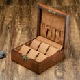 thumbnail image 4 of Caja de reloj Fernando con 6 ranuras almohadas extraíbles con cerradura, 4 of 7