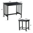 thumbnail image 2 of Costway 3 PCS Modern Counter Height Dining Set Table And 2 Chairs Kitchen Bar Furniture, 2 of 10