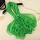 thumbnail image 1 of Zhuge Bufanda elegante, nueva bufanda de gasa de color sólido, bufanda arrugada, bufanda de playa, bufanda larga tipo chal (verde), 1 of 3