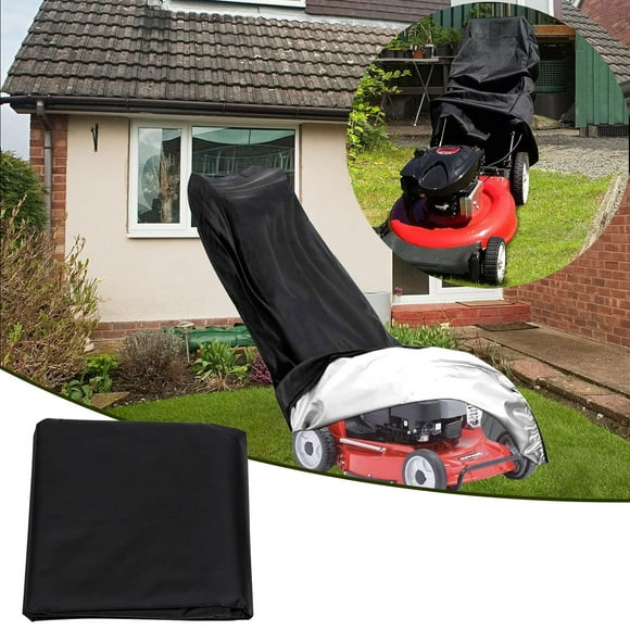 Mower Cover Heavy Duty Push Mower Covers Universal Fit With Drawstring Cover Storage Bag Black Bush Covers for Winter Couch Cover Shade Cover for
