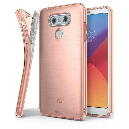 Ringke Air Case Compatible with LG G6, Lightweight & Thin Flexible TPU Scratch Resistant Cover - Rose Gold