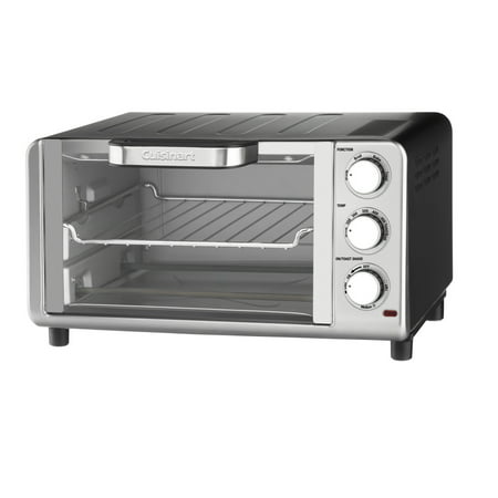 Cuisinart Compact Toaster Oven Broiler w/ Bake, Broil, Toast and Keep Warm Features, Hands Free Auto-Slide Out Rack, Easy-Clean Nonstick Interior, Includes Baking Tray, Broiling Rack and Recipe