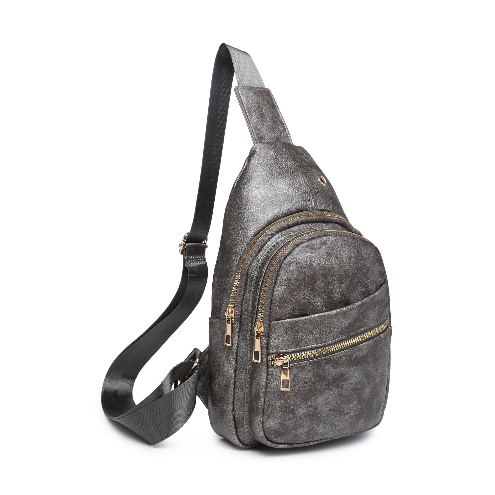 XB Sling Backpack Travel Daypack Outdoor Sport Leather Crossbody