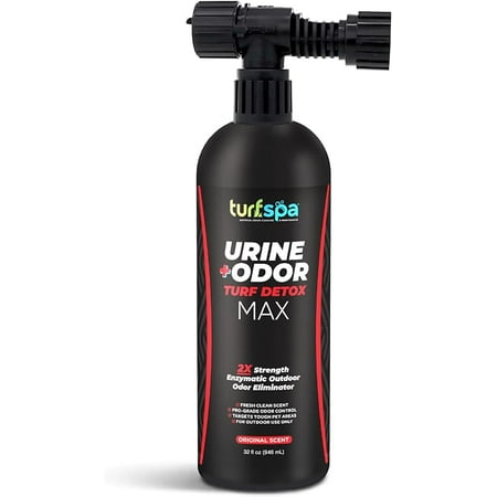 TurfSpa MAX Urine & Odor Turf Detox: Double-Strength Enzyme Cleaner & Odor Eliminator for Artificial Grass, Turf, Concrete & Patios, Pet Urine Enzymatic Cleaner for Dogs & Cats – 32 oz Sprayer