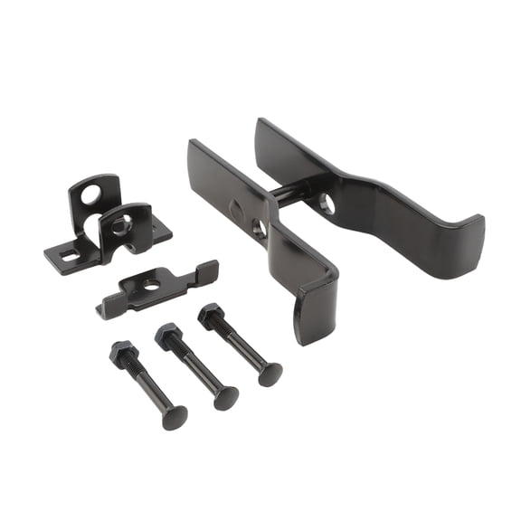 Industrial Square 2" x 3" Frame Fulcrum Strong Arm Gate Latch - Black
