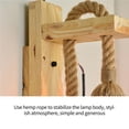 thumbnail image 3 of Lámpara De Pared Vintage Lámpara De Pared De Cuerda De Cáñamo Lámpara De Pared De Madera Resistente Lámpara De Pared De Estilo Industrial Decorativa Lámpara De Pared E27 Sin Bombilla Para El Hogar Eigraketly HA026942-00, 3 of 6