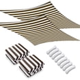 thumbnail image 1 of Yescom 2 Pack 13x10 Ft 97% UV Block Rectangle Sun Shade Sail HDPE Canopy Cover Net Yard, 1 of 10