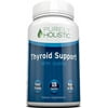 Thyroid Support Supplement 120 Capsules ★ 100% MONEY BACK GUARANTEE ★ 50% More Than Other Brands - Natural Thyroid Supplement With Iodine - Energy, Metabolism & Focus Formula, Made in US