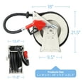 thumbnail image 2 of 3/4"x50"Hose Reel with Fueling Nozzle, RetractableSteel Construction Reel, 300PSI Industrial Auto Swivel, SpringHose Reel for Construction, with Coverfor Aircraft, 2 of 4