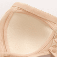 thumbnail image 6 of Fulorrnie Wire Free Front Closure Bras for Women Adjustable Wide Strap Sports Bra Bralette Uplift Support Push Up Comfort No Underwire Lingerie, Beige, 38, 6 of 8