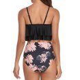 thumbnail image 4 of Traje De Baño Con Volantes Para Mujer, Traje De Baño Elástico Con Estampado De Moda Transpirable Para Mujer Para La Playa ANGGREK Top Negro Vintage Floral Shorts XL, 4 of 5