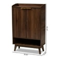 thumbnail image 5 of Bowery Hill Mid-Century Wood Shoe Cabinet in Walnut Brown, 5 of 10