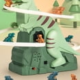 thumbnail image 4 of Vogacara Juego de ensamblaje de tobogán de dinosaurio eléctrico con tres pequeños muñecos de dinosaurio, juguetes eléctricos de dinosaurio Videojuegos portátiles, 4 of 6