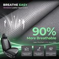 thumbnail image 4 of HQBQBUG Seat Covers Custom Fit for Saturn VUE 2002-2009 Full Set Faux Leather Waterproof Universal Car Seat Covers Gray,Full Set(2 Row 5 Seats), 4 of 10