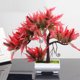 thumbnail image 4 of Simulación de árbol artificial en maceta Planta en maceta Oficina en casa Centro de mesa Adorno de árbol falso, rojo oscuro Sweethay HA7029-01B, 4 of 6