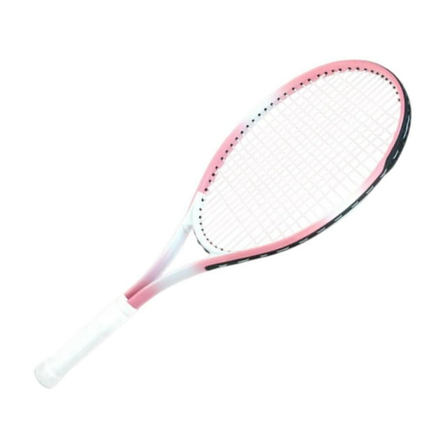 ziyahi Tennis Racket Practical Lightweight Nylon Strings for Backyard Park Practice Pink White