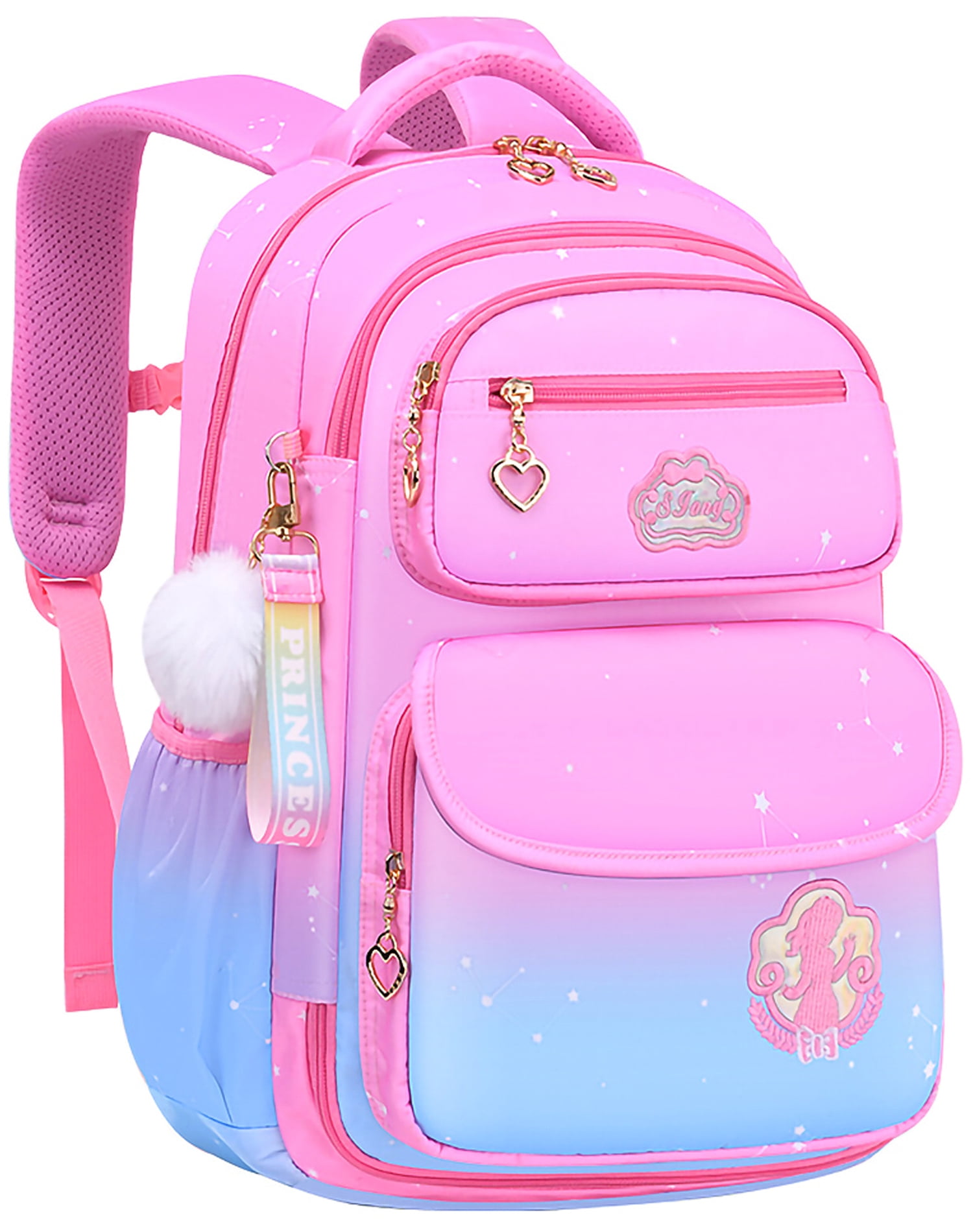 Aursear Pink School Backpacks for Girls, Kids School Bookbag Girls ...