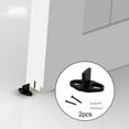 thumbnail image 3 of jifeng 2 Pieces Bottom Guide Swinging Reduce W/ Screws Matte Black Sliding Barn slotted, 3 of 9