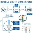 thumbnail image 5 of Novelty Lights Yellow and Red Bubble Light and Stringer Set, C7/E12 Candelabra Base, 6 Feet, 5 of 9