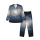 thumbnail image 1 of Balery The Galaxy Pijama para Hombre de Dos Piezas con Manga Larga, Conjunto de Dormir y Descanso Suave con Bolsillos-Small, 1 of 7