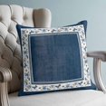 thumbnail image 4 of Pillow Covers 24x24 Set of 2, Navy Blue Spring Floral Throw Pillow Covers Decorative Couch Cushion Cover, Vintage Elegant Summer Botanical Microfiber Soft Pillowcases for Bedroom Living Room Sofa, 4 of 9