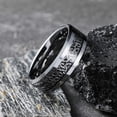 thumbnail image 3 of AONYIYI Men's Titanium Steel Ring, 3PCS Silver and Black,8 Size, 3 of 9