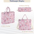 thumbnail image 6 of FORMRS Womens Corduroy Tote Bag Crossbody Shoulder Handbag with Pocket, Pink Halloween, 6 of 7
