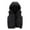 Black, variant on Kiijoy Toddler Boys Puffer Vest Sleeveless Winter Solid Coat Hooded Outerwear, Sizes 3-4