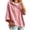 Pink-03, variant on DISKEBUISS Women's 3/4 Sleeve Hoodie Oversized Loose Fit Drawstring Hooded Top Casual Pullover Sweatshirt for Fall