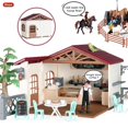 thumbnail image 3 of Farm Model Simulation Rider Coffee House Horse Stable Action Figures Animals Playset Figurine Early Education Kid Toy Gift, 3 of 6