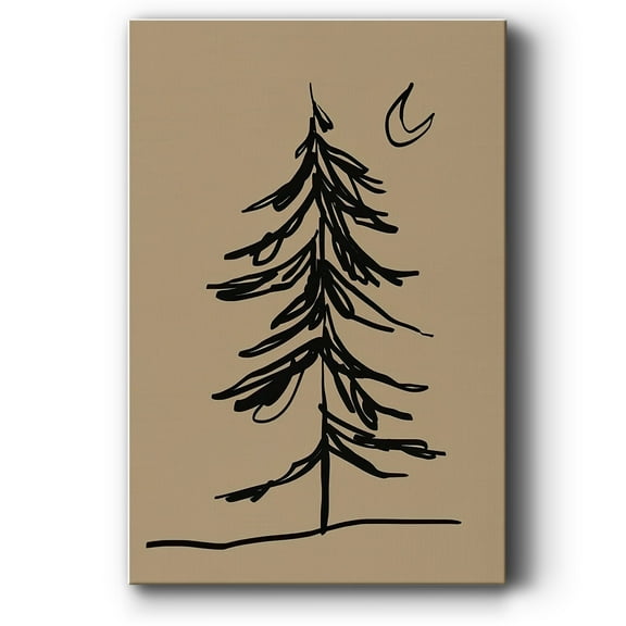 Winter Fir Sketch I- Gallery Wrapped Canvas