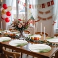 thumbnail image 5 of Marble Sage Green Round 15 Inch Placemats Set of 8, Gold White Modern Gradient Ocean Wavy HeatResistant Non Slip Place Mats for Dining Table, Wipeable Braided Kitchen Table Mats for Housewarming, 5 of 9