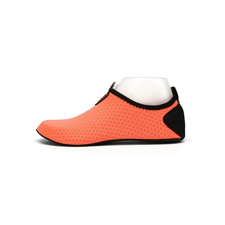 

Sanviglor Women Men Water Shoes Barefoot Beach Shoe Surfing Aqua Socks Boating Non-Slip Breathable Sock Sneaker Comfort Quick Dry Trainers Orange 7.5