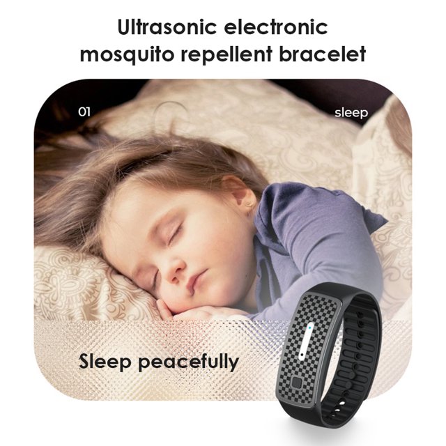 Adults Kids Insect Bugs Killer Wristband Ultrasonic Mosquito Repellent Bracelet