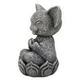 thumbnail image 2 of Ebros Feng Shui Zen Japanese Jizo Cat Monk On Lotus Throne Mini Statue 4" Tall, 2 of 6