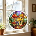 thumbnail image 4 of Iridescent Mushroom Acrylic Puzzle Suncatcher DIY Assembly Color Refraction Hanging Ornament Window Wall Decor Gift for Home Bedroom Balcony,A, 4 of 6