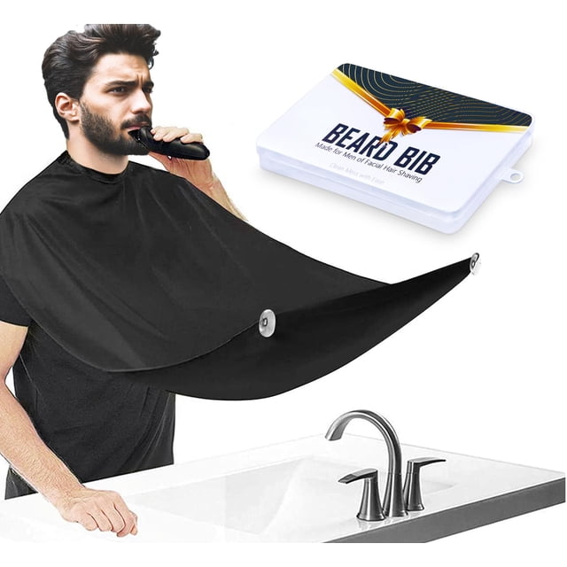 ztarraum Babero para Barba Delantal para Barba Reúna Barba Afeitado y Recorte Paño de Aseo Antiadherente con 2 Ventosas El Mejor Regalo para Hombres Regalo del día de San Valentín